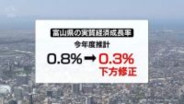 富山県の実質経済成長率　0.8％から0.3％へ下方修正　今年度推計