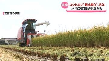 ことしの県産米１等比率　コシヒカリ９１．５％　富富富９８．５％　過去５年で最良の出来　富山県