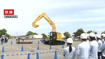 富山県警が初めて参加　北陸電力の大雨災害想定実動訓練