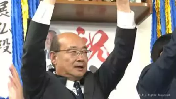 黒部市長に上坂展弘さん初当選　自民分裂　現職との一騎打ち制す