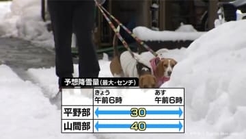 あす午前にかけて富山県内は広く雪　交通障害に注意