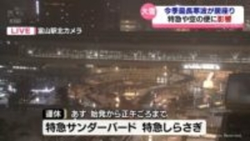 大雪で富山県内の交通機関にも影響　あすも鉄道一部運休