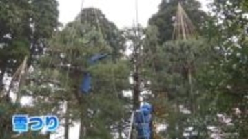 富山市の内山邸で雪つり作業進む　県内は夕方にかけて大気の状態が不安定