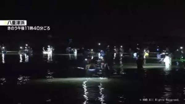 ホタルイカの「身投げ」求めて大勢の人　新月に現れる、、、はずなのに姿なく　富山市の海岸