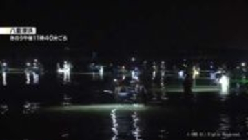 ホタルイカの「身投げ」求めて大勢の人　新月に現れる、、、はずなのに姿なく　富山市の海岸