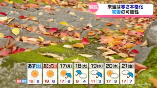 教えて気象予報士　来週18日から19日にかけて平野部で初雪か