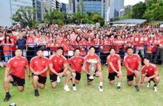 神戸スティーラーズ、地元でリーグワン優勝報告会　李承信が試合前の出来事をトークで告白
