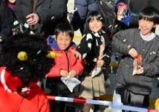 「鬼は外!!」元気に豆まき、クイズ大会も　淡路「ONOKORO」で節分イベント