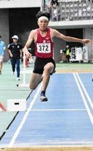 陸上の全国高校総体近畿予選　男子三段跳び、板野（滝川）が兵庫高校タイでV