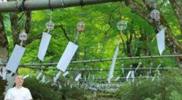 夏風が奏でる、涼の音色　丹波市青垣・高源寺で「風鈴まつり」、参道に300個