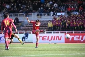 全国高校サッカー、神戸弘陵が前橋育英を破り16強　前回覇者に2-1