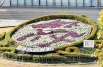 力強く駆ける「馬」　神戸・東遊園地の花時計が模様替え「新しい世界へ踏み出す1年に」