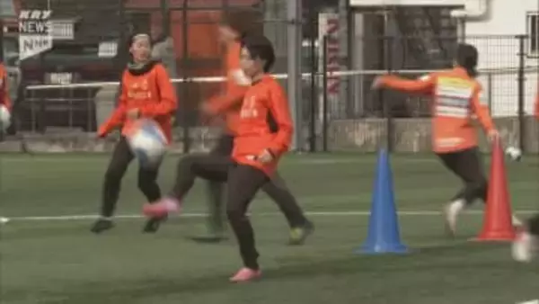 なでしこリーグ2部への昇格を決めたレノファ山口FCレディース 山口市でことし初めての練習