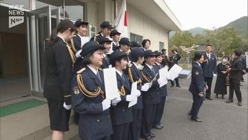 県警察学校で入校式 127人が決意　県民の安心安全守る第一歩