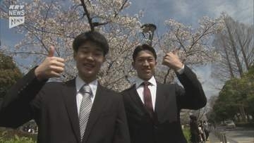 山口大学で入学式 満開の桜の下で2588人が門出「失敗恐れず挑戦を」