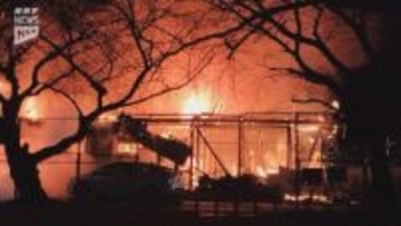 山口駅近くの住宅密集地で火事