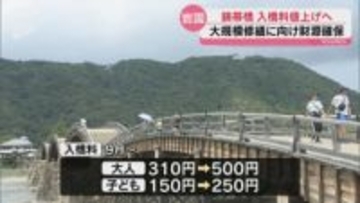 岩国市の国の名勝＝錦帯橋の入橋料値上げへ 大規模修繕の財源確保に向けて