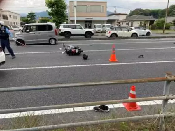 周南市の県道でバイクと軽乗用車が衝突 バイクを運転していた男性が意識不明の重体