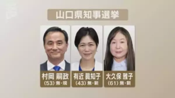県政のかじ取り役は誰に？現新3人が立候補の山口県知事選挙　8日の投開票に向け舌戦続く