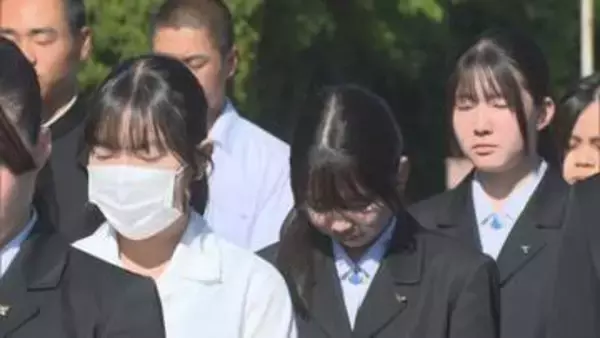 終戦間際の空襲で亡くなった動員学徒・高校で続く慰霊祭（山口・岩国市）