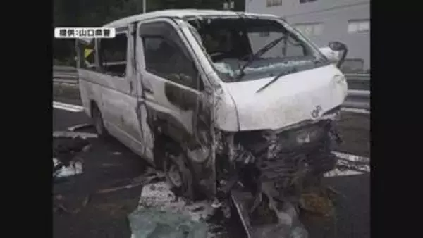 山口県下関市の中国道でワゴン車と大型トラックが衝突～ワゴン車に乗っていた１人が死亡