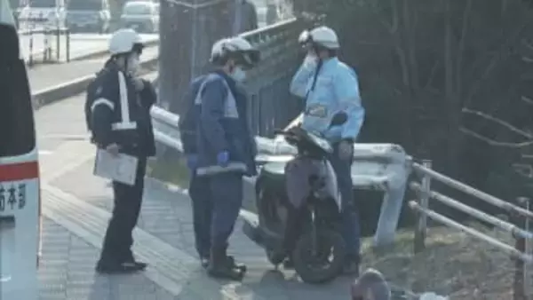 周南市の国道2号で高齢男性が運転するバイクとトラックが衝突 高齢男性が病院に搬送