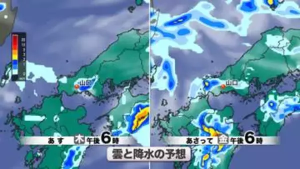 【山口天気 夕刊8/26】秋雨前線南下中…この先は天気不安定に注意　猛暑とともに続く極端な少雨…少しは恵みの雨になるか!?