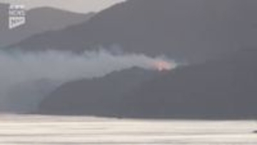 山口・周南市の離島で山林火災か　煙と炎を確認