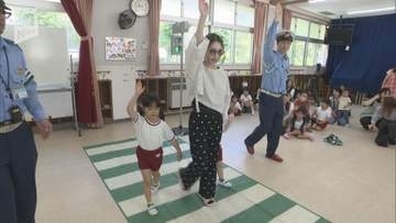 光市の園児たちが正しい横断歩道の渡り方学ぶ