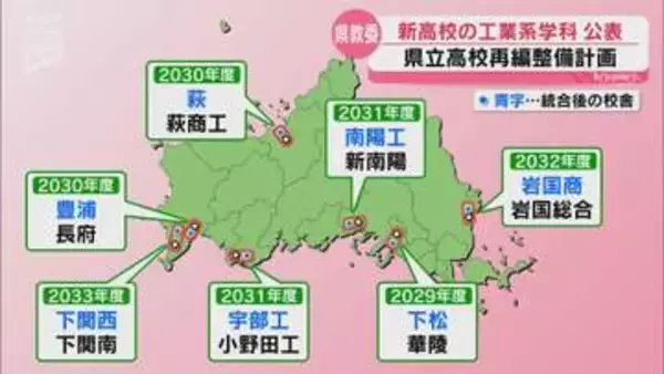県立高校再編計画に伴い14校が7校に　再編後の高校に設置する工業に関する学科が公表される