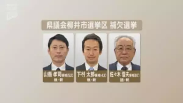 新人3人が立候補 県議会柳井市選挙区補欠選挙告示