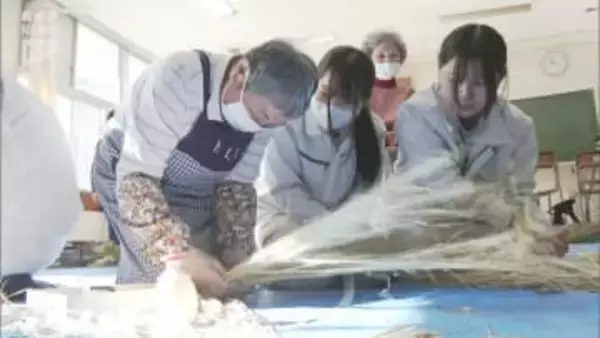 来年春に閉校となる宇部西高校…生徒らが最後のしめ飾りづくり実習