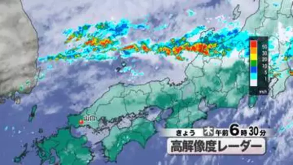 【山口天気 朝刊8/27】活動の活発な秋雨前線南下中　きょう27日(木)～あす28日(金)と天気は一段と不安定に…急な雷雨など十分注意