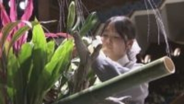 制限時間5分の真剣勝負　花を使って自分を表現　全国高校生花いけバトル開催　高松市