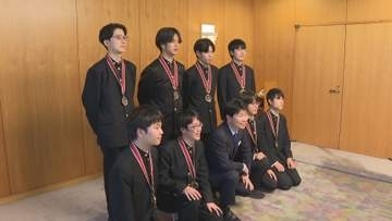 「科学の甲子園」で岡山県勢が初優勝　岡山朝日高校が知事に優勝を報告