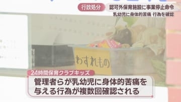 施設代表らが乳幼児に暴行　高松市の認可外保育施設に事業停止命令の行政処分