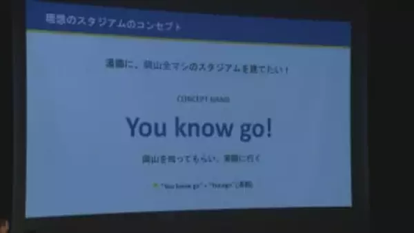 湯郷に岡山全マシのスタジアムを！サッカー元日本代表・槙野智章さんら前に　若い世代が「理想のスタジアム」発表