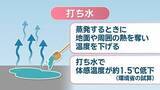 「【天気予報】24日も危険な暑さ…熱中症対策を　打ち水で体感温度が約1.5℃低下　岡山・香川」の画像1