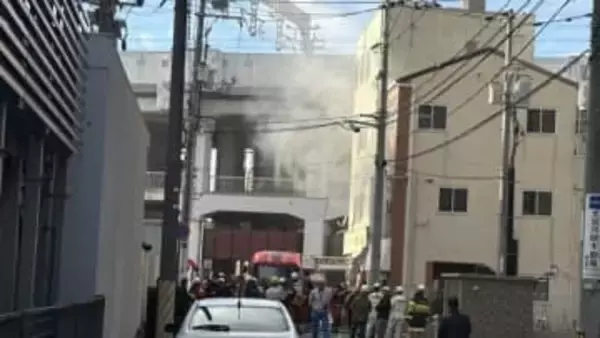 【速報】JR岡山駅近く　岡山市中心部のビルで火災　けが人なし