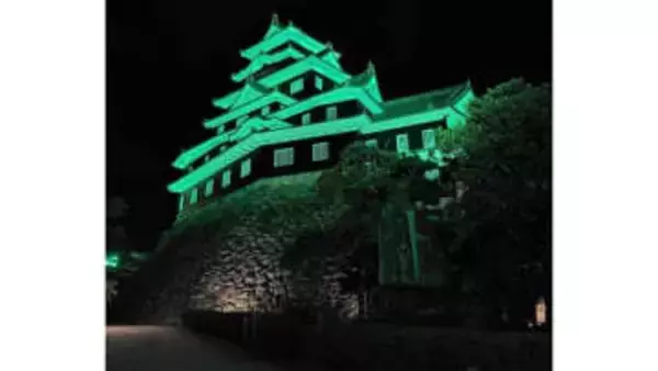 子宮頸がん予防啓発へ　岡山城をライトアップ
