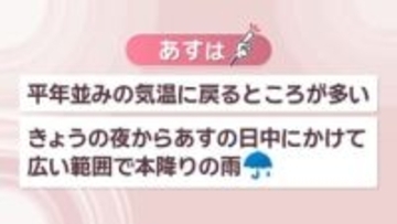 【天気予報】24日夜から広い範囲で本降りの雨　この時季らしい寒さが戻る見込み　岡山・香川