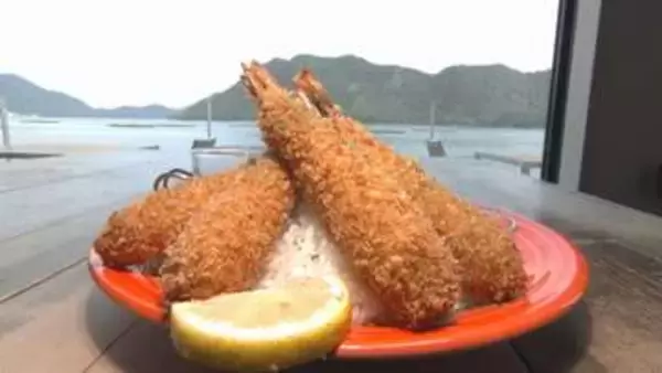 究極のエビフライ！日生湾が一望できるカフェの数量限定ランチ　自家製バスクチーズケーキも　岡山【ほっとマルシェ】