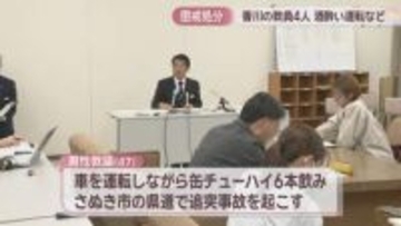 酒酔い運転で事故を起こした小学校教諭(47)など教員4人を懲戒処分　香川県教委