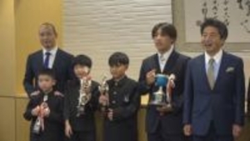 日本拳法で全国大会入賞の８人　総社市長を訪問　岡山