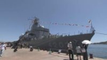 海上自衛隊の訓練支援艦「くろべ」を一般公開　岡山・玉野市