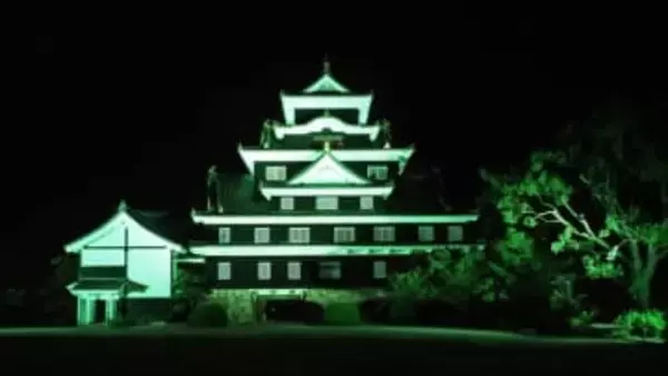 セント・パトリックス・デーに岡山城をライトアップ　アイルランド象徴の緑色　岡山市