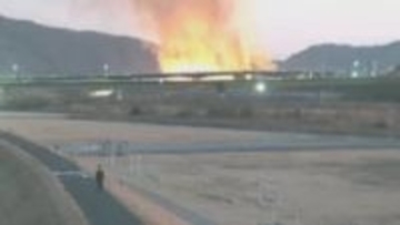 高梁川の河川敷で火事　推定5haで枯れ草が焼ける　けが人や建物への被害なし　岡山・総社市