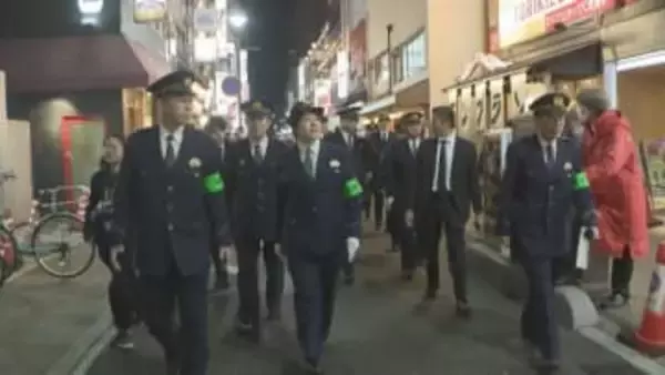 県警本部長が歳末の繁華街をパトロール　岡山