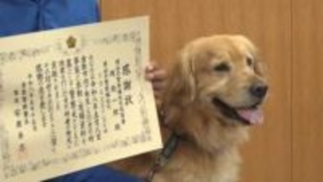 嘱託警察犬のルイくんがお手柄！行方不明の90代女性を発見　岡山・倉敷市