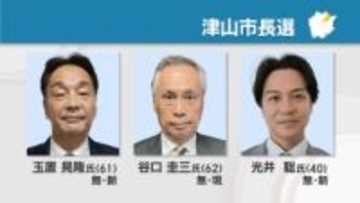 任期満了に伴う津山市長選挙が2月1日告示され現職と新人の合わせて３人が立候補